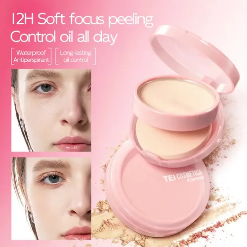 Polvo Compacto Sellador De Maquillaje 3 En 1 Tei Cosmetica