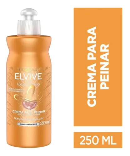 Crema De Peinar Elvive Óleo Extraordinario De Coco Nutrición Intensa 250 ml