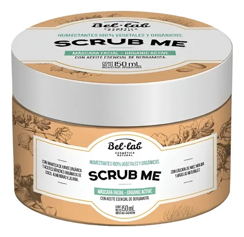 Mascarilla Exfoliante Scrub Me Bel-Lab Vegana con Manteca de Karité 150mL