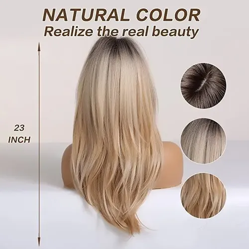 Tendencia Peluca Bob Rubia Clara Lacia Natural ..