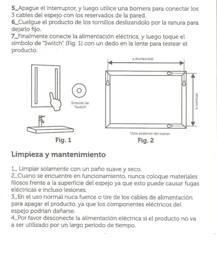 Espejos Taiel 42x140x4.5cm Iluminacion Led !!