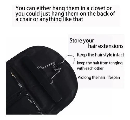 Percha Para Extensiones De Cabello Rimbmup, 61 Cm, Color Neg