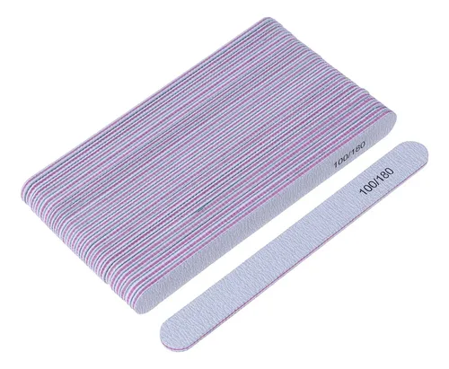 25 Unidades De Lima De Uñas Con Doble Esmerilado, Barra Puli