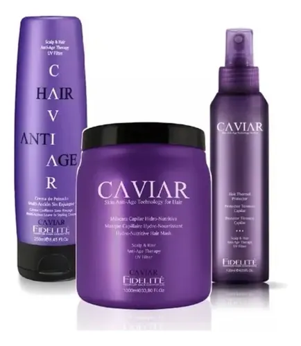 Mascara Capilar Caviar Hidro-nutritiva Fidelite X1000g X3uni