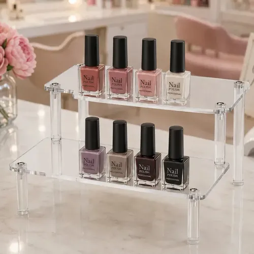 Organizador de Maquillaje Acrílico Waffy con 2 Compartimentos para Tocador