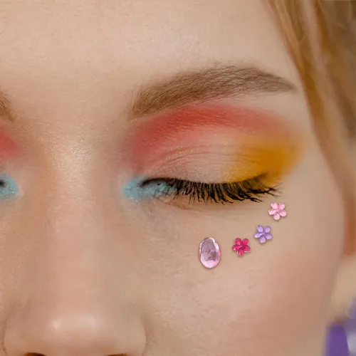 48 Hojas De Gemas Faciales Adhesivas Para Maquillaje