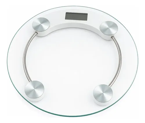 Balanza Digital De Baño Vidrio Templado Redonda 180 Kg