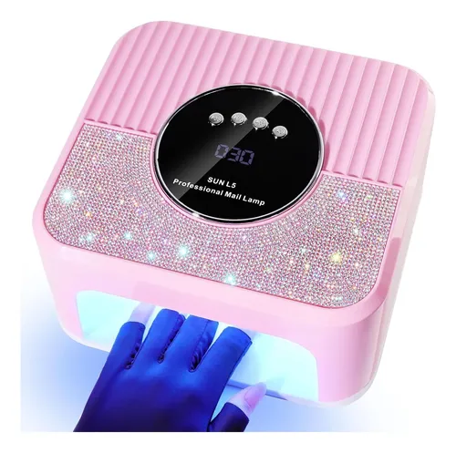 Lámpara De Uñas Led Uv Rosa Profesional 45 Leds