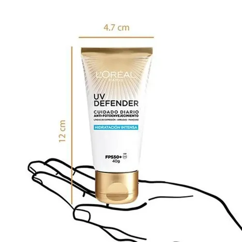 Crema Facial L’oréal Uv Defender Hidratacion Intensa Fps 50+ X 40 Ml