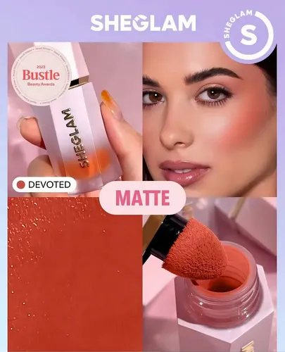 Rubor Devoted Sheglam acabado brilloso shimer color bloom dayglow