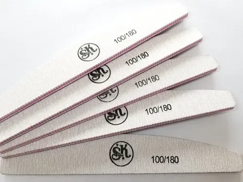 Limas Grises Sk / Fn X 25 Unidades 100/180 Uñas Esculpidas