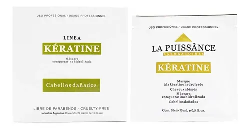 La Puissance Keratina Anti Frizz Máscara Reparación X 15ml