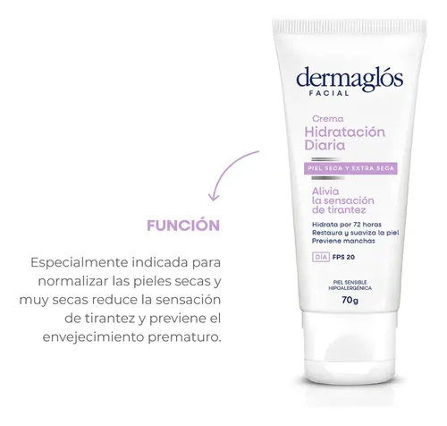 Dermaglos Crema Rehidratacion Intensiva Día Con Fps20 70g Tipo de piel Seca