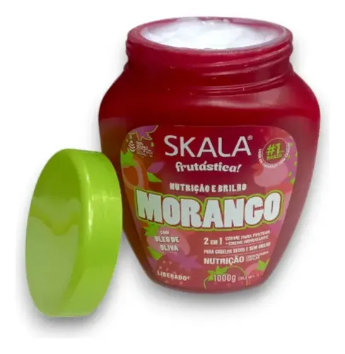 Skala Mascara Crema Para Peinar Frutilla Morango Vegana
