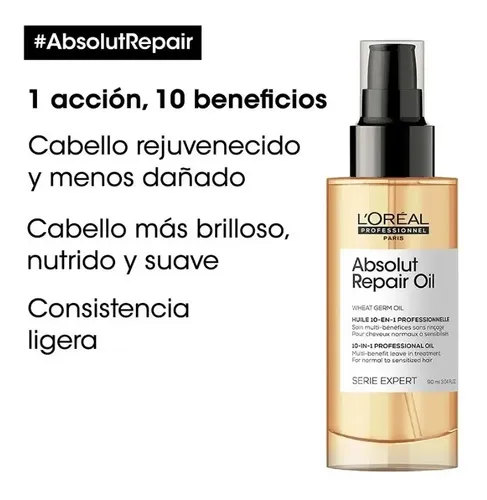 Spray Absolut Repair Oil 10 En 1 X90ml L’oréal Professionnel
