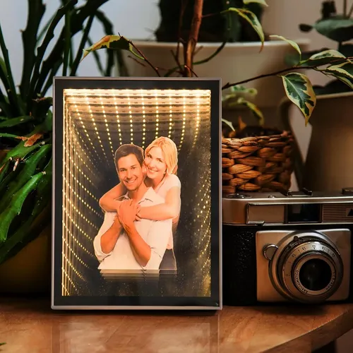 Luz Led Espejo Infinito 3d Personalizada Decoración Hogar