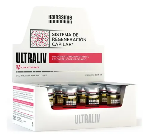 Ampolla Ultraliv Hairssime 15 Ml Regeneracion Capilar Unidad
