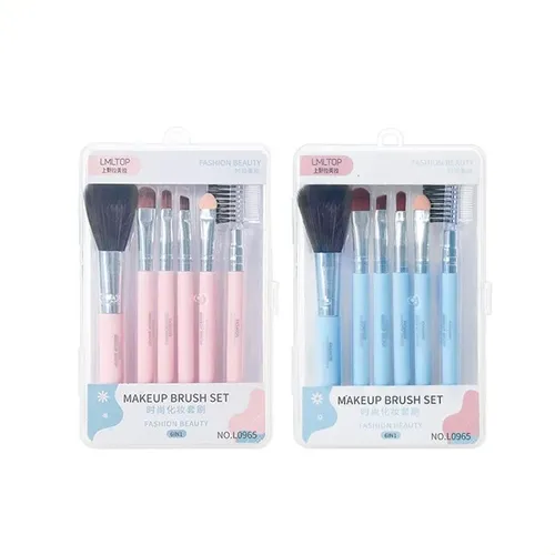Set 6 Brochas De Maquillaje Portátiles Con Caja