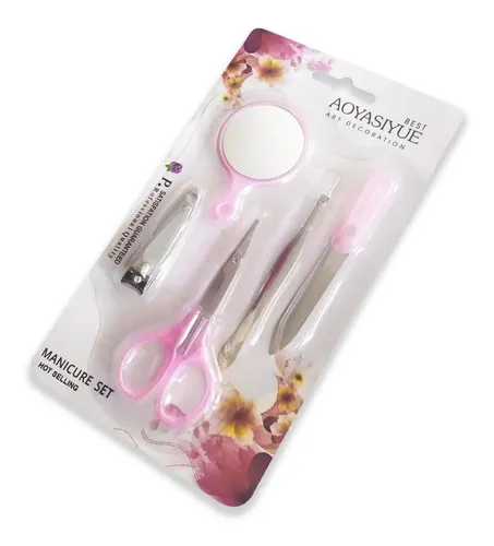 Set Manicura Iupi Shops Kit 5 Piezas Corta Uñas Alicate Lima Pinza
