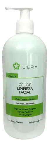 Gel Limpieza Facial Piel Mixta Zinc Hamamelis X 500 Ml Libra