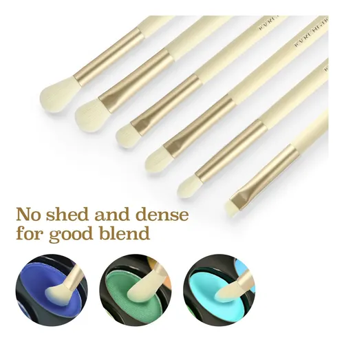 Set De Brochas Para Ojos Evrchgiea 6 Unidades Amarillo