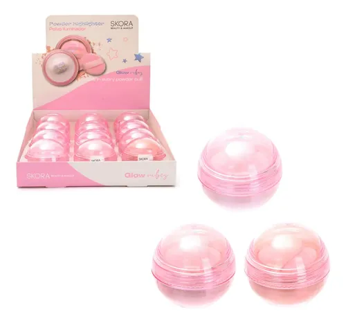 Iluminador En Polvo Skora Beauty Con Esponja Aplicadora
