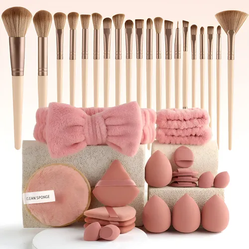 Kit De Herramientas De Maquillaje, 40 Pinceles