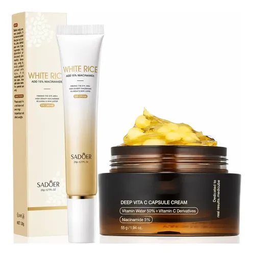 Kit Skincare Coreano Crema Vitamina C + Contorno Ojos