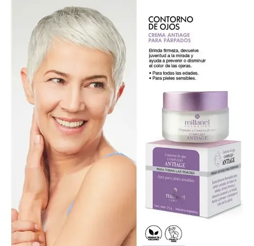 Crema Contorno De Ojos Antiage Parpados Ojeras 25g
