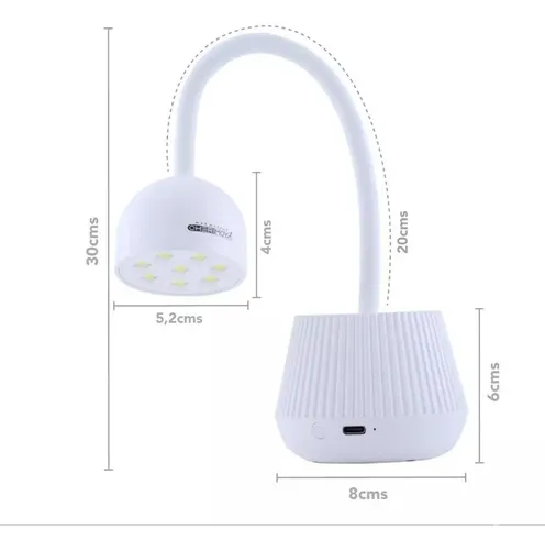 Lámpara De Soft Gel Secadouv Led Color Blanco 18w Cherimoya