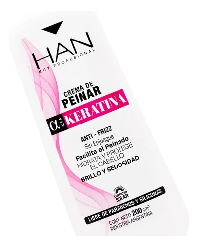 Han Keratina Crema De Peinar Antifrizz Hidratante Cabello