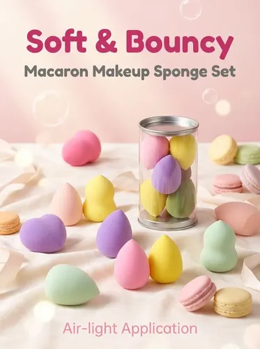 Esponjas De Belleza Ligeras Y Saltarinas En Múltiples