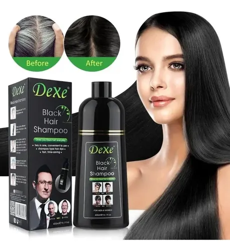 Shampoo Dexe Negro 400 Ml Para Cabello Anti Canas