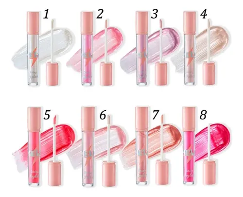 Labial Lipgloss Shiny Metalizado Con Glitter Mely