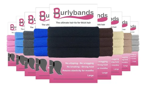 Cintas Para Cabello Grueso, Pesado O Rizado, Negras, 3 Unida