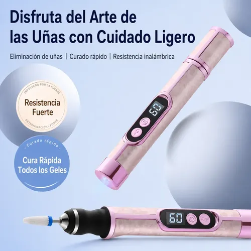 Lima Eléctrica Uñas Usb Pantalla Led Lámpara Uv Recargable