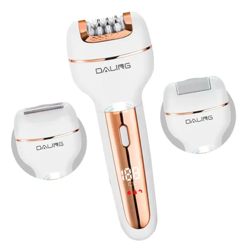 Depiladora Electrica Mujer 3 En 1 Daling Dl-6037 Recargable Dorado