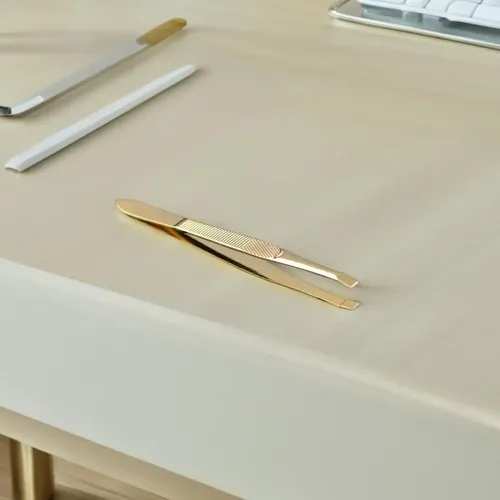 2 Piezas Pinzas De Acero Inoxidable Para Cejas Y Vello