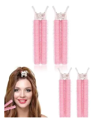 Rulos Para El Cabello Zhhuoc Rosa 4 Pzas  Volumen En Raíz C