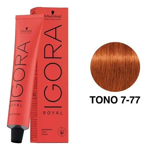 Igora Royal 7-77 Rubio Medio Cobre Extra Coloración Schwarzkopf