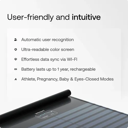 Withings Body Scan: Báscula Inteligente, Cuerpo Segmentario Negro