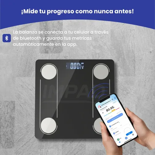 Balanza Personal Bioimpedancia Bluetooth 180kg Inteligente