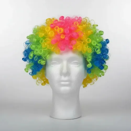 Peluca Payaso Rulos C/led Cotillon × 1 – Cienfuegos – Color Multicolor