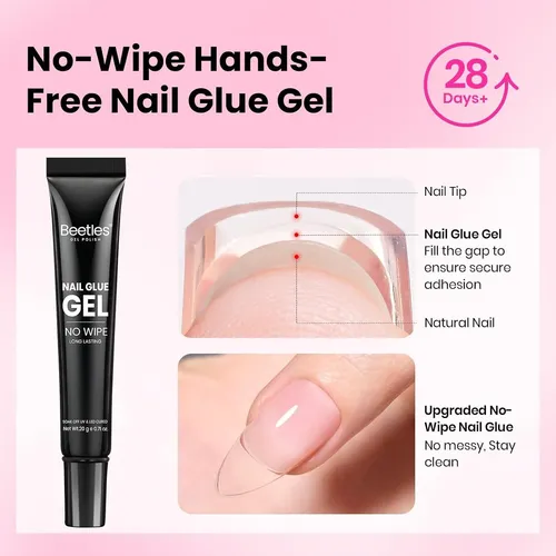 Kit De Uñas En Gel Beetles Flat-x 320pims 16 Tallas