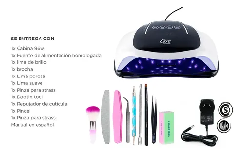 Cabina Para Uñas Led Gadnic Care Manicura Pedicura Con Kit