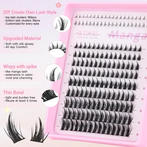 Wispy Lash Clusters Kit Venus Invisible Band Eyelash