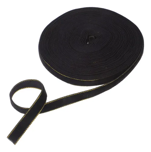 Cinta De Terciopelo Para Decoración, 1 Rollo Negro Gold-edged