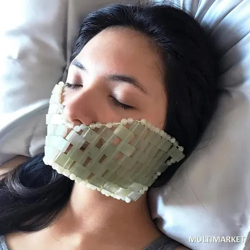 Antifaz Mascara De Ojos Relajante Piedra Jade Verde
