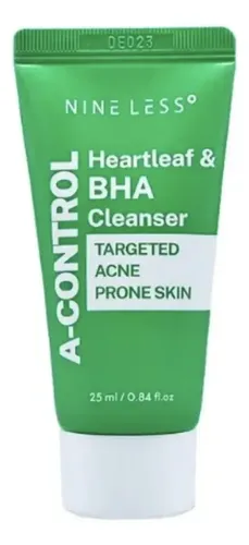 Nineless Mini Limpiador A-control Heartleaf Y Bha 25ml Acneica Día/noche