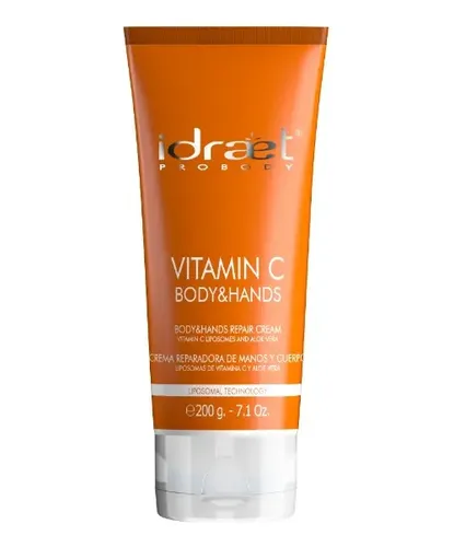 Crema para cuerpo Idraet Vitamina C Body Hands en pote de 200mL/200g